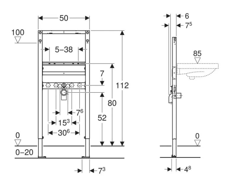 Geberit - Duofix - Rejtett tartályok - 111.471.00.2 – 2. kép
