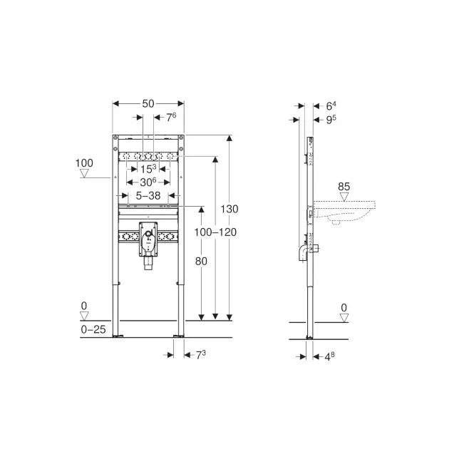 Geberit - Duofix - Rejtett tartályok - 111.477.00.2 – 2. kép
