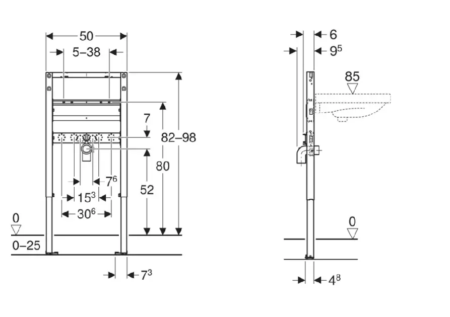 Geberit - Duofix - Rejtett tartályok - 111.485.00.2 – 2. kép