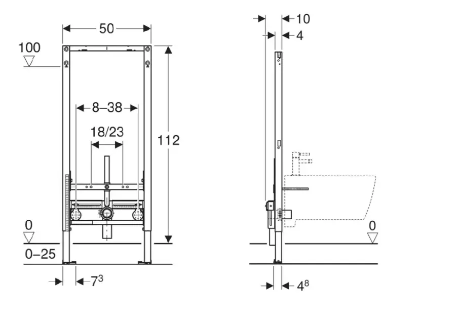Geberit - Duofix - Rejtett tartályok - 111.510.00.2 – 2. kép