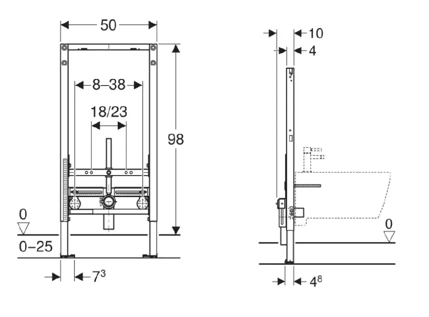 Geberit - Duofix - Rejtett tartályok - 111.535.00.2 – 2. kép