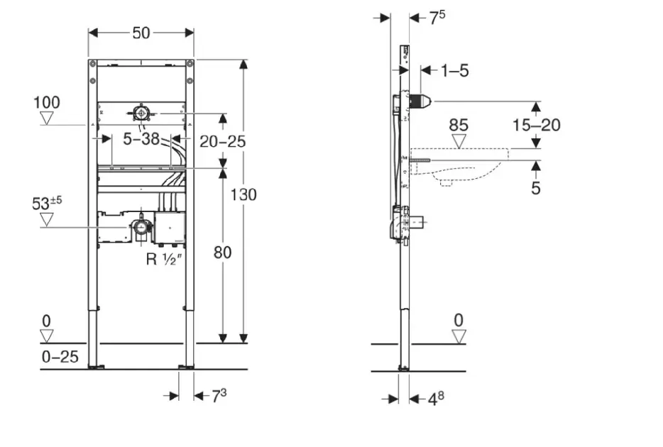 Geberit - Duofix - Rejtett tartályok - 111.558.00.2 – 2. kép