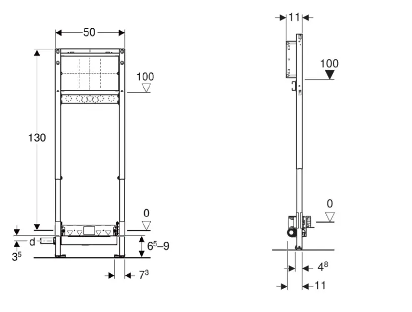 Geberit - Duofix - Rejtett tartályok - 111.581.00.2 – 2. kép
