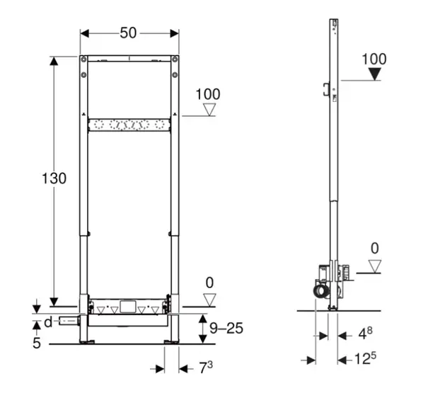 Geberit - Duofix - Rejtett tartályok - 111.587.00.2 – 2. kép