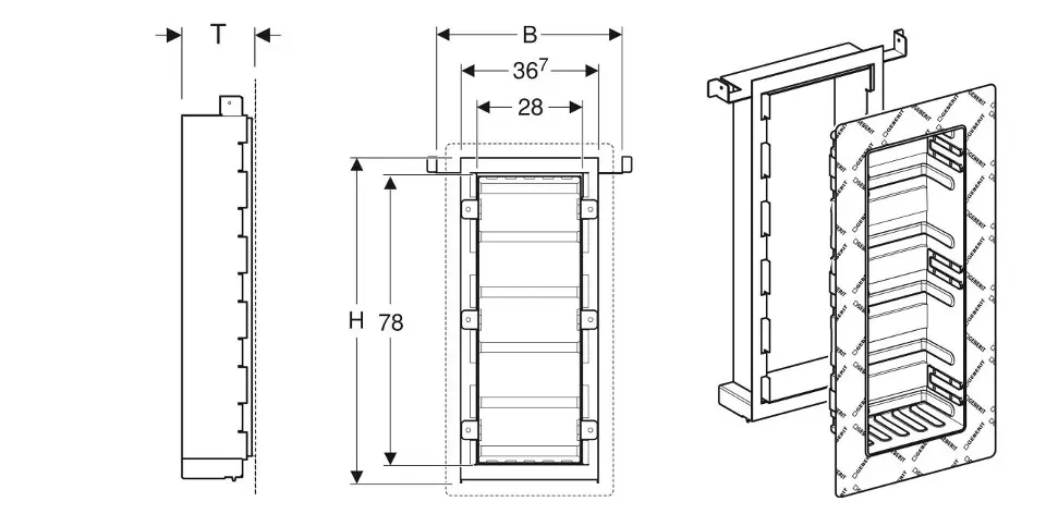 Geberit - Duofix - Rejtett tartályok - 111.590.00.1 – 2. kép