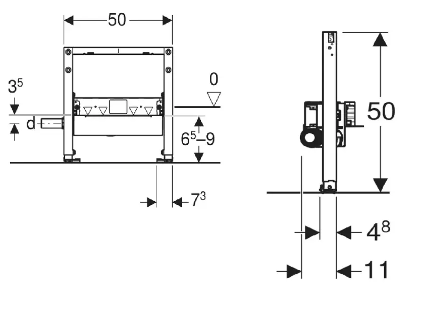 Geberit - Duofix - Rejtett tartályok - 111.593.00.2 – 2. kép