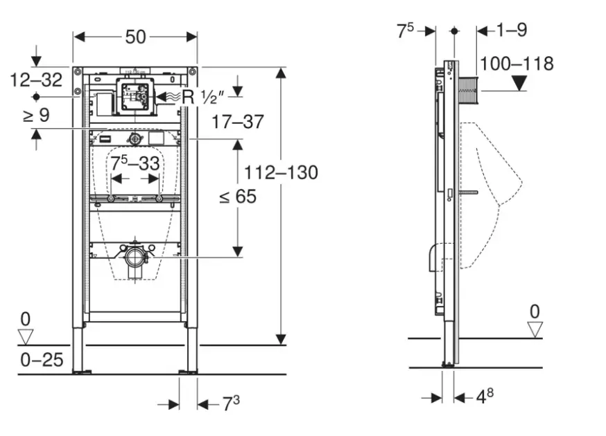 Geberit - Duofix - Rejtett tartályok - 111.616.00.2 – 2. kép