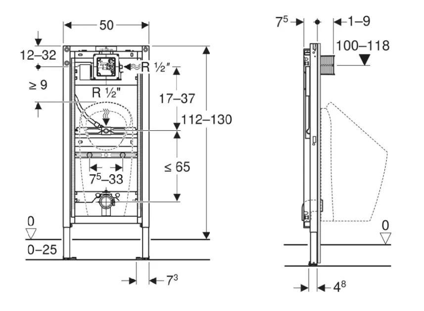 Geberit - Duofix - Rejtett tartályok - 111.676.00.2 – 2. kép