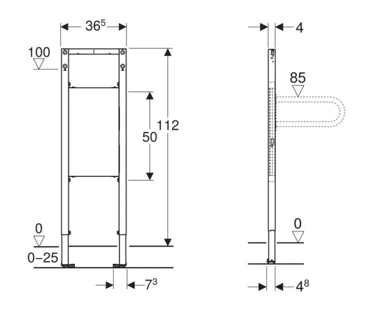 Geberit - Duofix - Rejtett tartályok - 111.790.00.2 – 2. kép