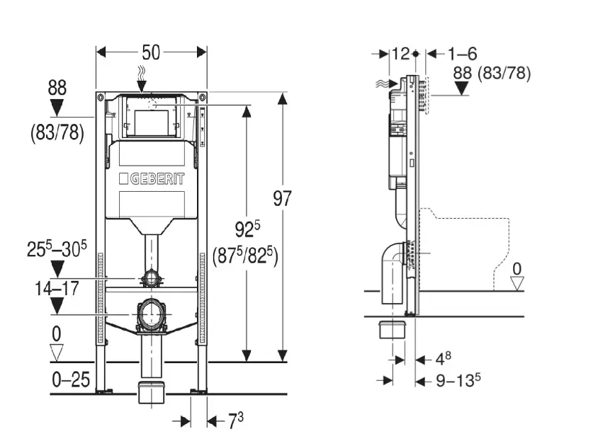 Geberit - Duofix - Rejtett tartályok - 111.922.00.6 – 2. kép