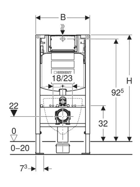 Geberit - Duofix - Rejtett tartályok - 111.923.00.6 – 2. kép