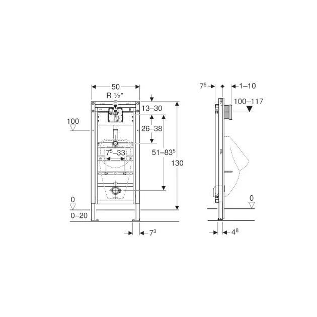 Geberit - Duofix - Rejtett tartályok - 458.603.00.6 – 2. kép