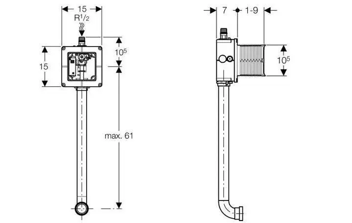 Geberit - Equipment and accessories - Rejtett tartályok - 116.003.00.1 – 2. kép