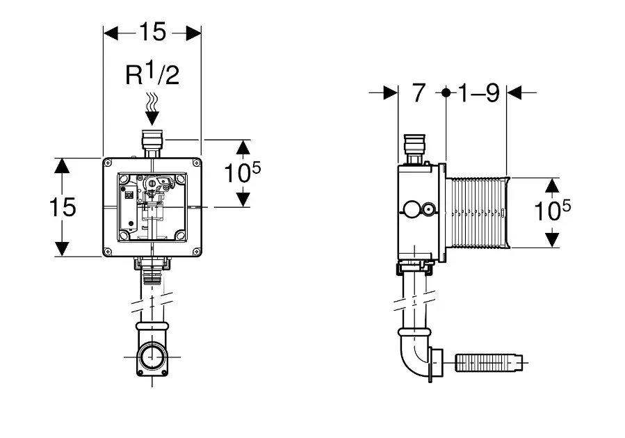 Geberit - Equipment and accessories - Rejtett tartályok - 116.005.00.1 – 2. kép