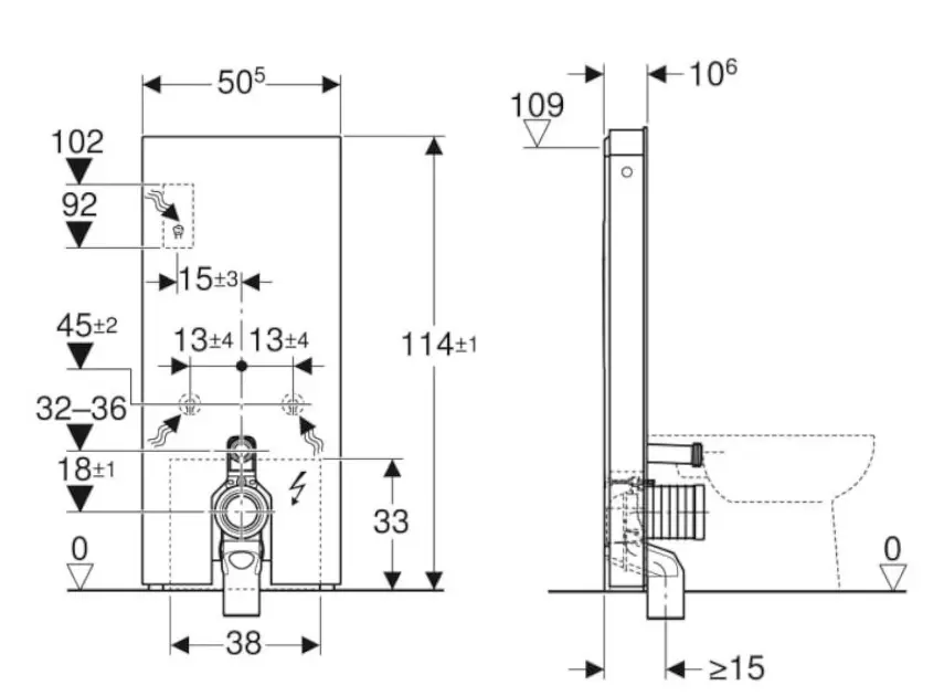 Geberit - Monolith Plus - Rejtett tartályok - 131.233.00.7 – 2. kép
