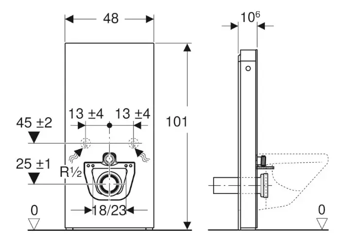 Geberit - Monolith - Rejtett tartályok - 131.021.00.5 – 2. kép