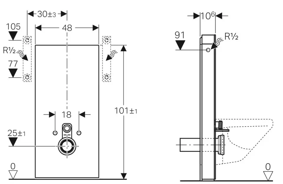 Geberit - Monolith - Rejtett tartályok - 131.022.JK.5 – 2. kép