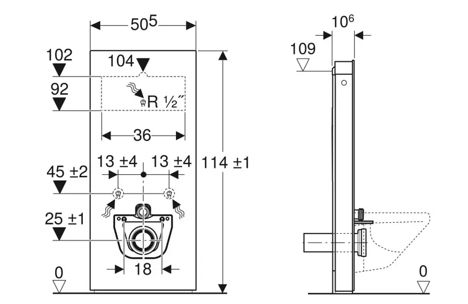 Geberit - Monolith - Rejtett tartályok - 131.031.00.5 – 2. kép