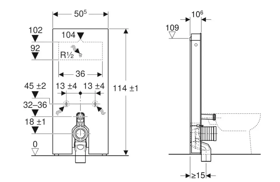 Geberit - Monolith - Rejtett tartályok - 131.033.00.5 – 2. kép