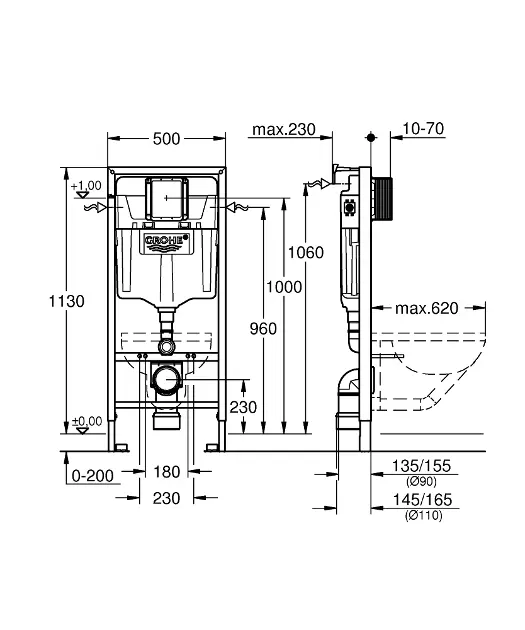 Grohe - Rapid SL - Rejtett tartályok - 38536001 – 2. kép