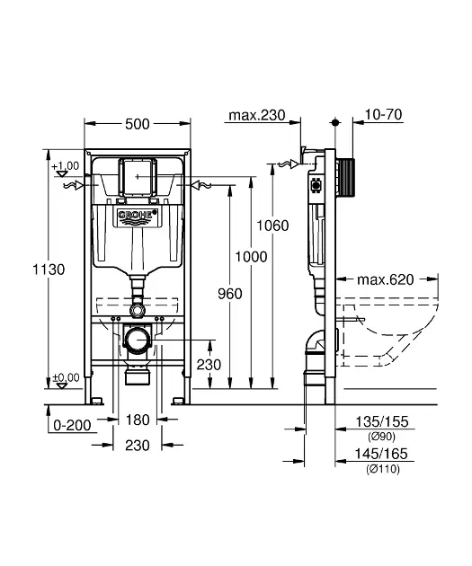 Grohe - Rapid SL - Rejtett tartályok - 38539001 – 2. kép