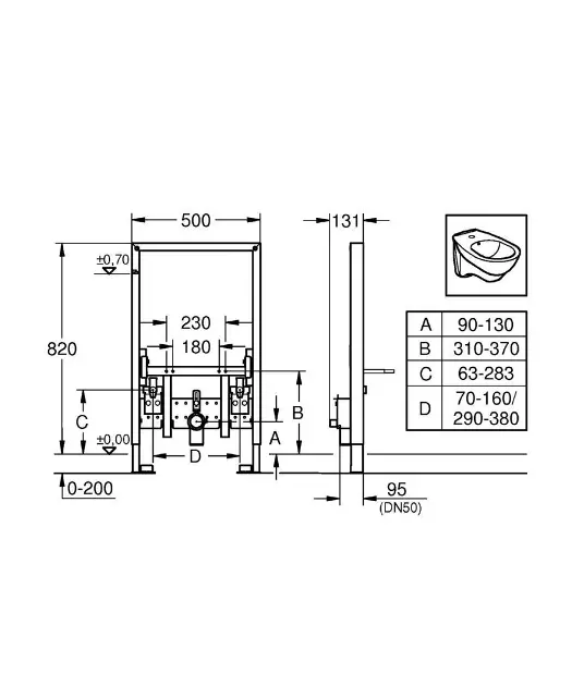 Grohe - Rapid SL - Rejtett tartályok - 38543000 – 2. kép