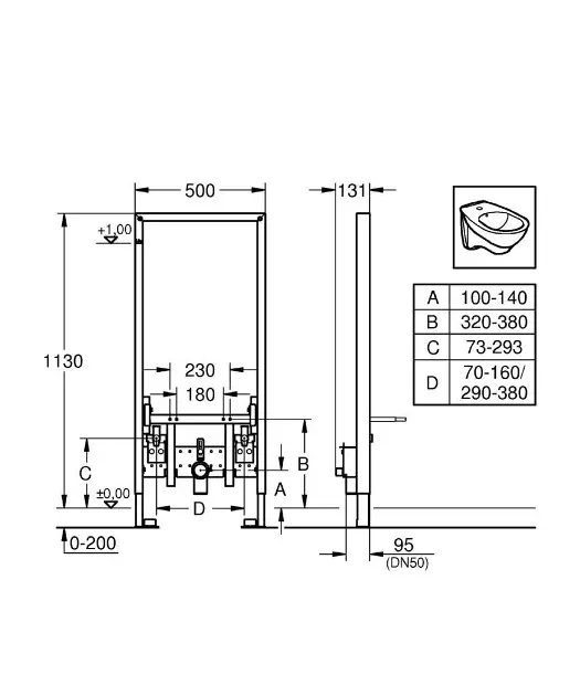 Grohe - Rapid SL - Rejtett tartályok - 38553001 – 2. kép