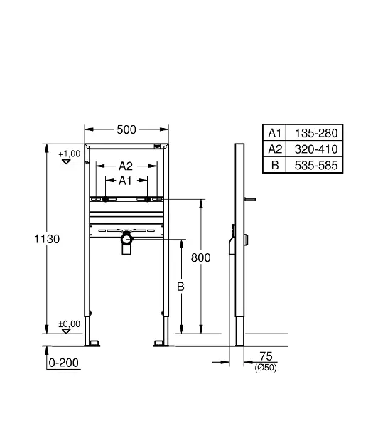 Grohe - Rapid SL - Rejtett tartályok - 38557001 – 2. kép