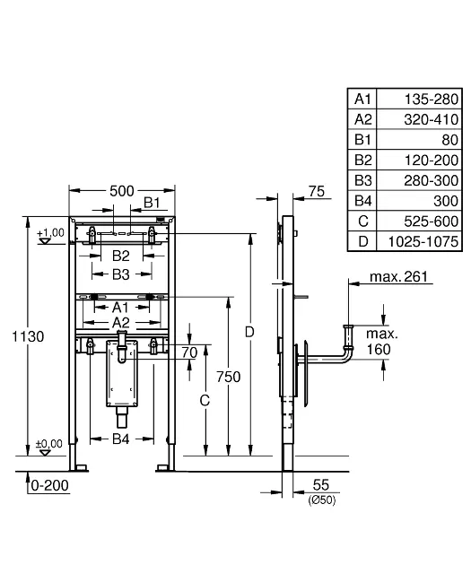 Grohe - Rapid SL - Rejtett tartályok - 38625001 – 2. kép