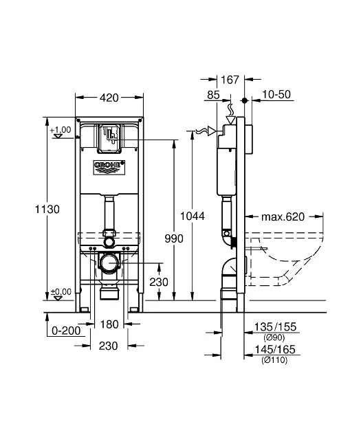 Grohe - Rapid SL - Rejtett tartályok - 38713001 – 2. kép