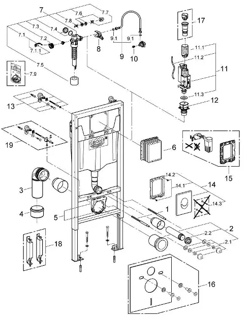 Grohe - Rapid SL - Rejtett tartályok - 38722001 – 3. kép