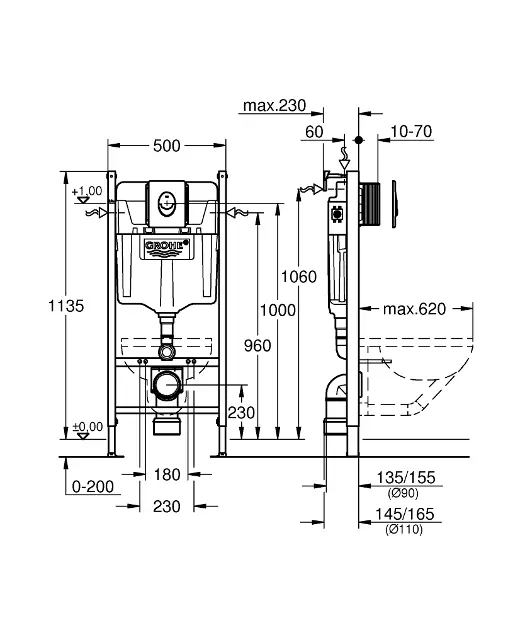 Grohe - Rapid SL - Rejtett tartályok - 38745001 – 2. kép