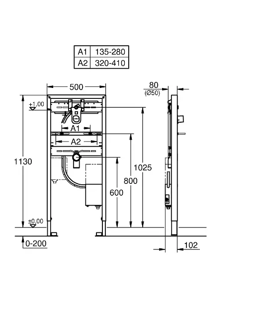Grohe - Rapid SL - Rejtett tartályok - 38748002 – 2. kép