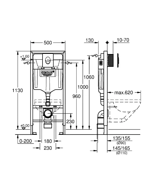 Grohe - Rapid SL - Rejtett tartályok - 38763001 – 2. kép