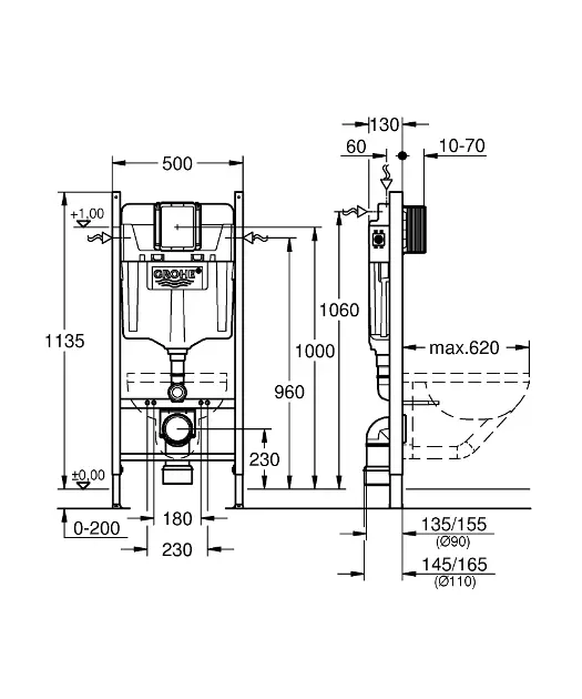 Grohe - Rapid SL - Rejtett tartályok - 38840000 – 2. kép