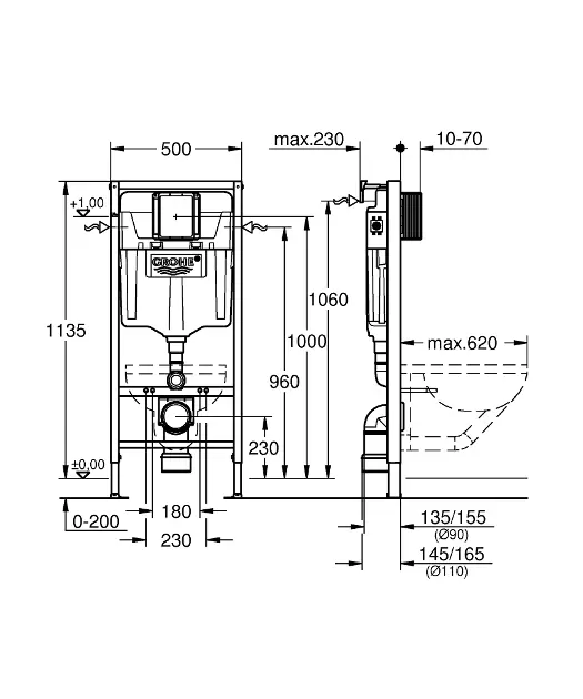 Grohe - Rapid SL - Rejtett tartályok - 38848000 – 2. kép