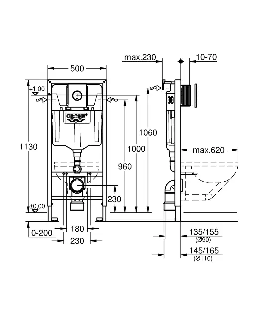 Grohe - Rapid SL - Rejtett tartályok - 38860000 – 2. kép