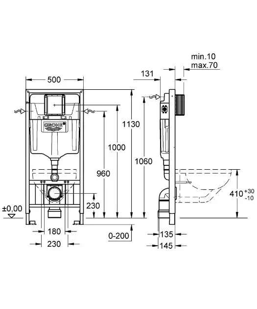 Grohe - Rapid SL - Rejtett tartályok - 38897000 – 2. kép