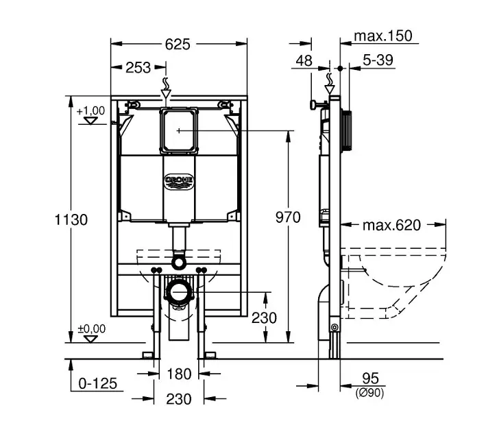 Grohe - Rapid SL - Rejtett tartályok - 38994000 – 2. kép