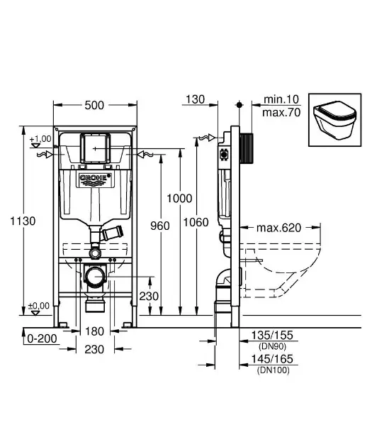 Grohe - Rapid SL - Rejtett tartályok - 39002000 – 2. kép