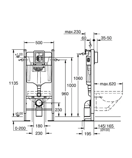 Grohe - Rapid SL - Rejtett tartályok - 39145000 – 2. kép