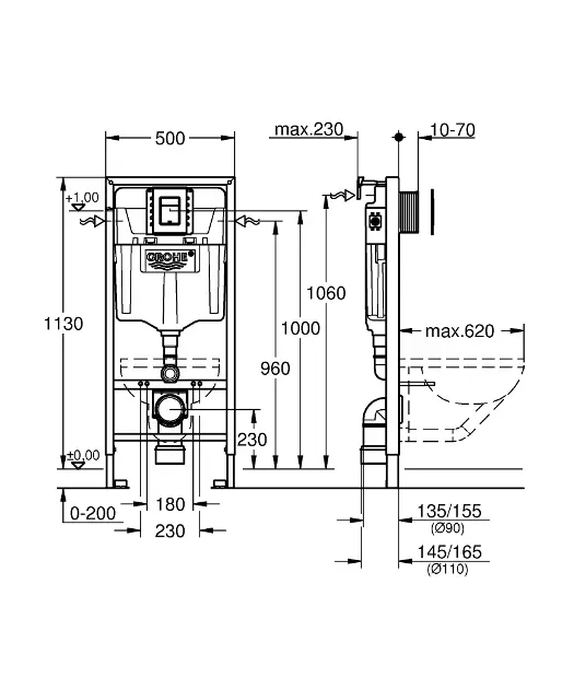 Grohe - Rapid SL - Rejtett tartályok - 39501000 – 2. kép