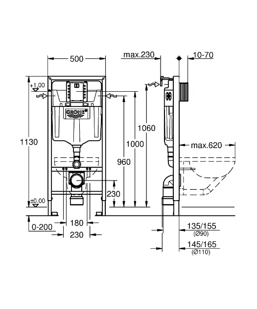 Grohe - Rapid SL - Rejtett tartályok - 39504000 – 2. kép
