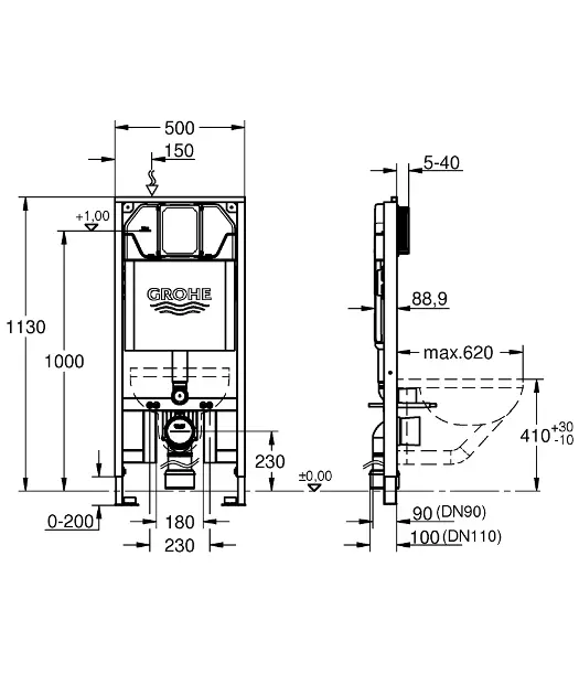 Grohe - Rapid SL - Rejtett tartályok - 39687000 – 2. kép