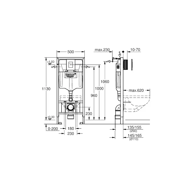 Grohe - Rapid SL - Rejtett tartályok - 39859000 – 2. kép