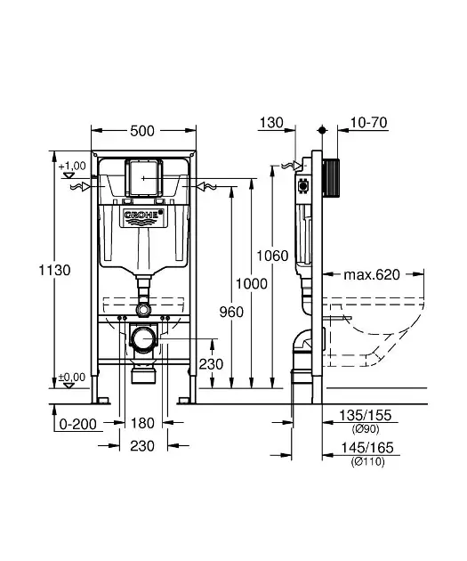 Grohe - Rapid SL - Rejtett tartályok - 39863000 – 2. kép