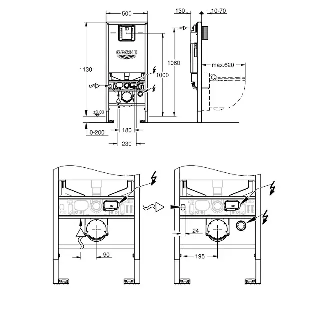 Grohe - Rapid SLX - Rejtett tartályok - 39597000 – 2. kép