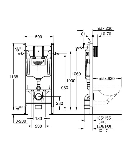 Grohe - Solido - Rejtett tartályok - 36497000 – 2. kép