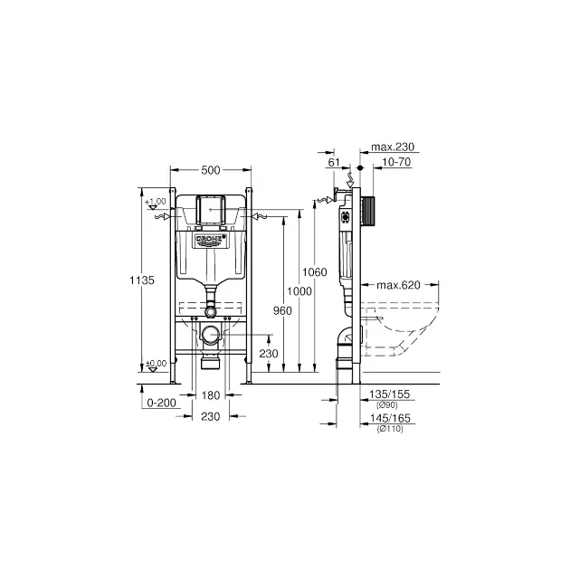 Grohe - Solido - Rejtett tartályok - 38971000 – 2. kép