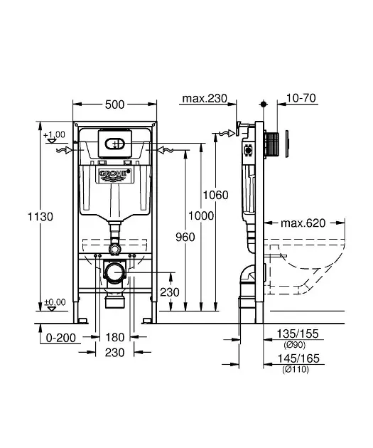 Grohe - Solido - Rejtett tartályok - 38981000 – 2. kép